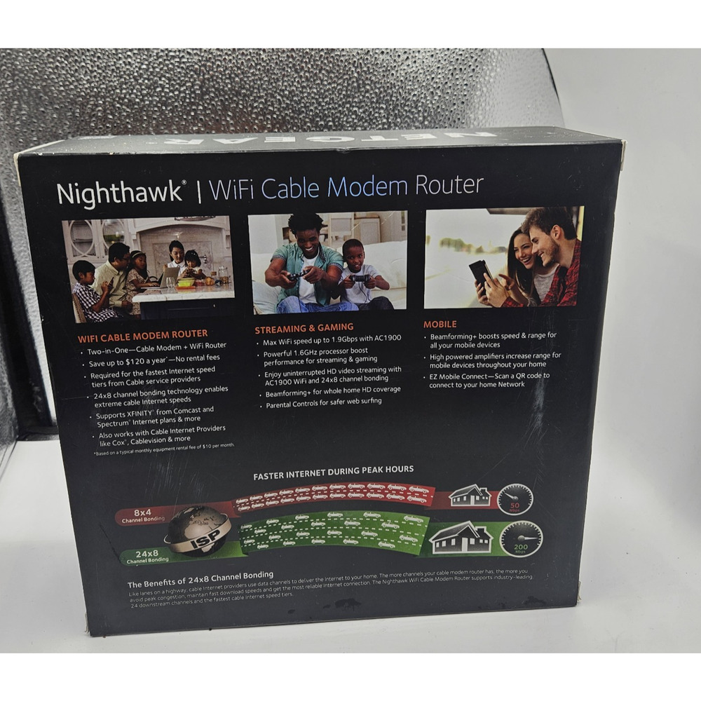 Netgear C6900 Nighthawk AC1900 WiFi Cable Modem Router New Box opened - Picture 3 of 7